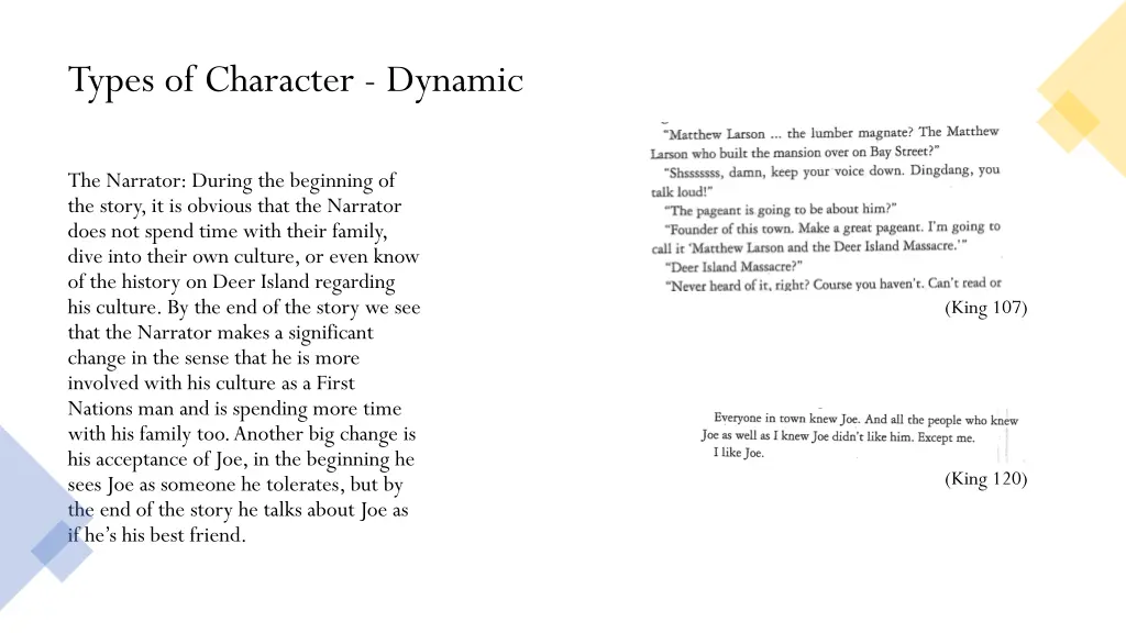 types of character dynamic