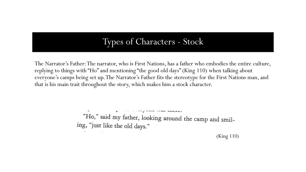 types of characters stock