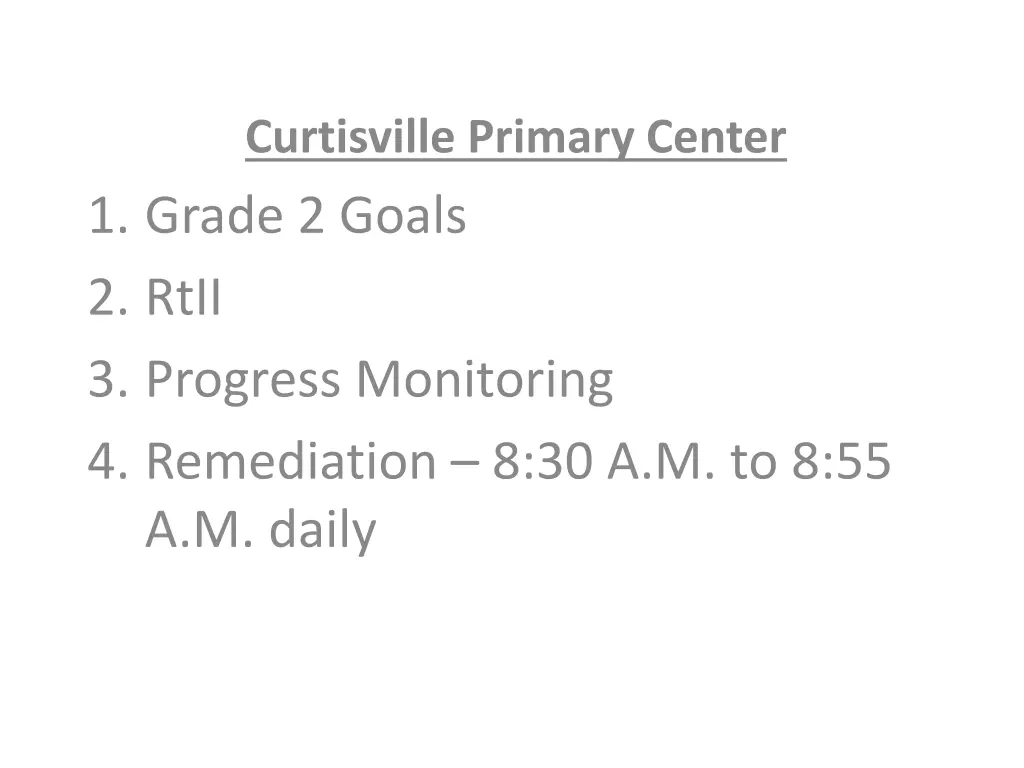 curtisville primary center 1 grade 2 goals 2 rtii