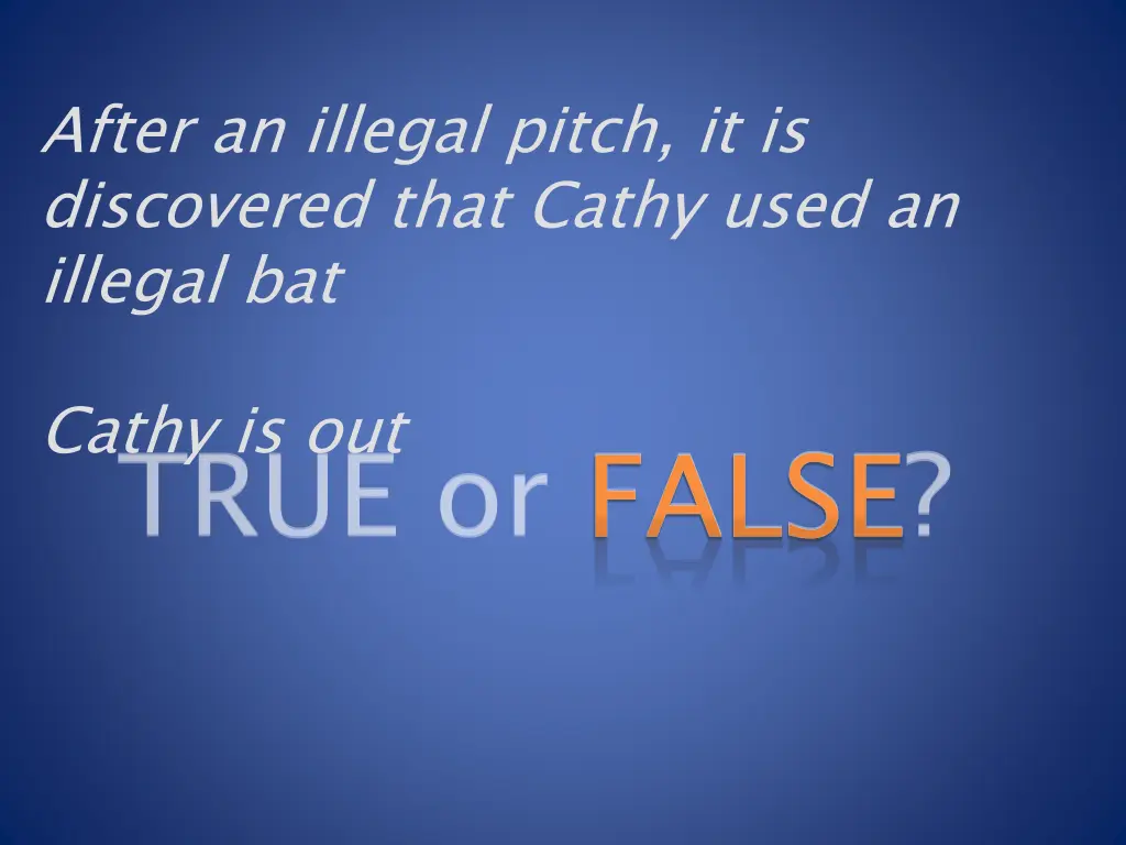 after an illegal pitch it is discovered that