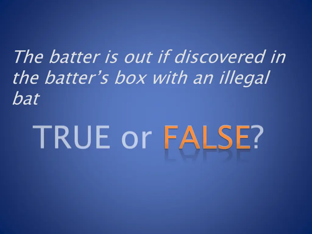 the batter is out if discovered in the batter