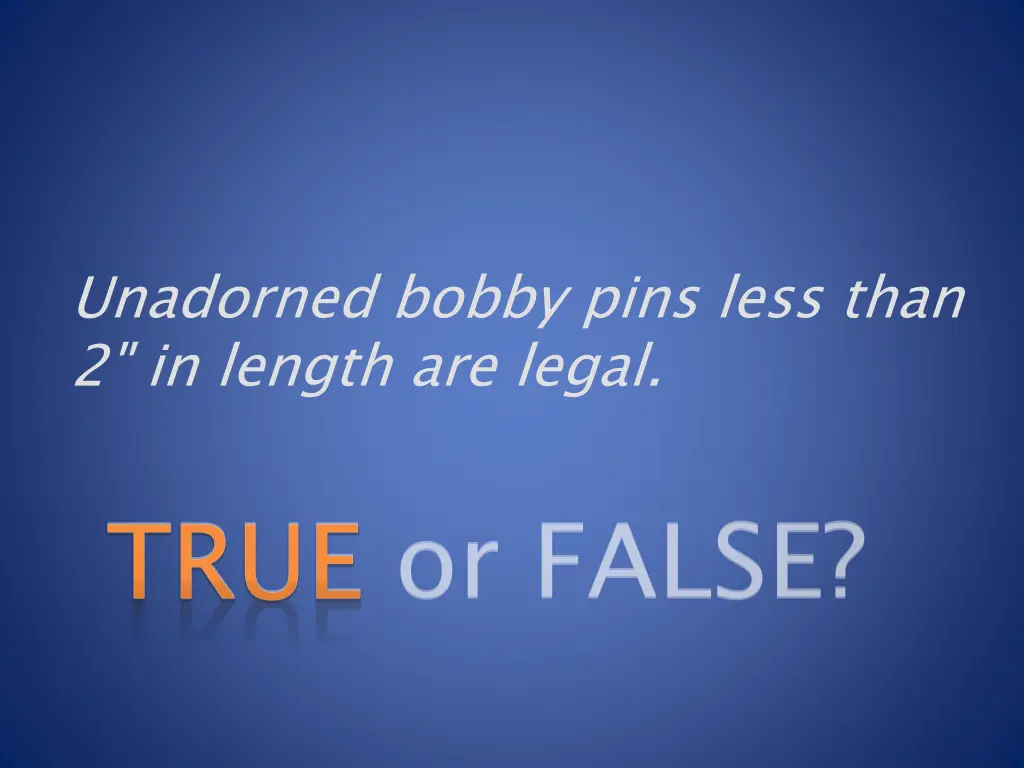 unadorned bobby pins less than 2 in length