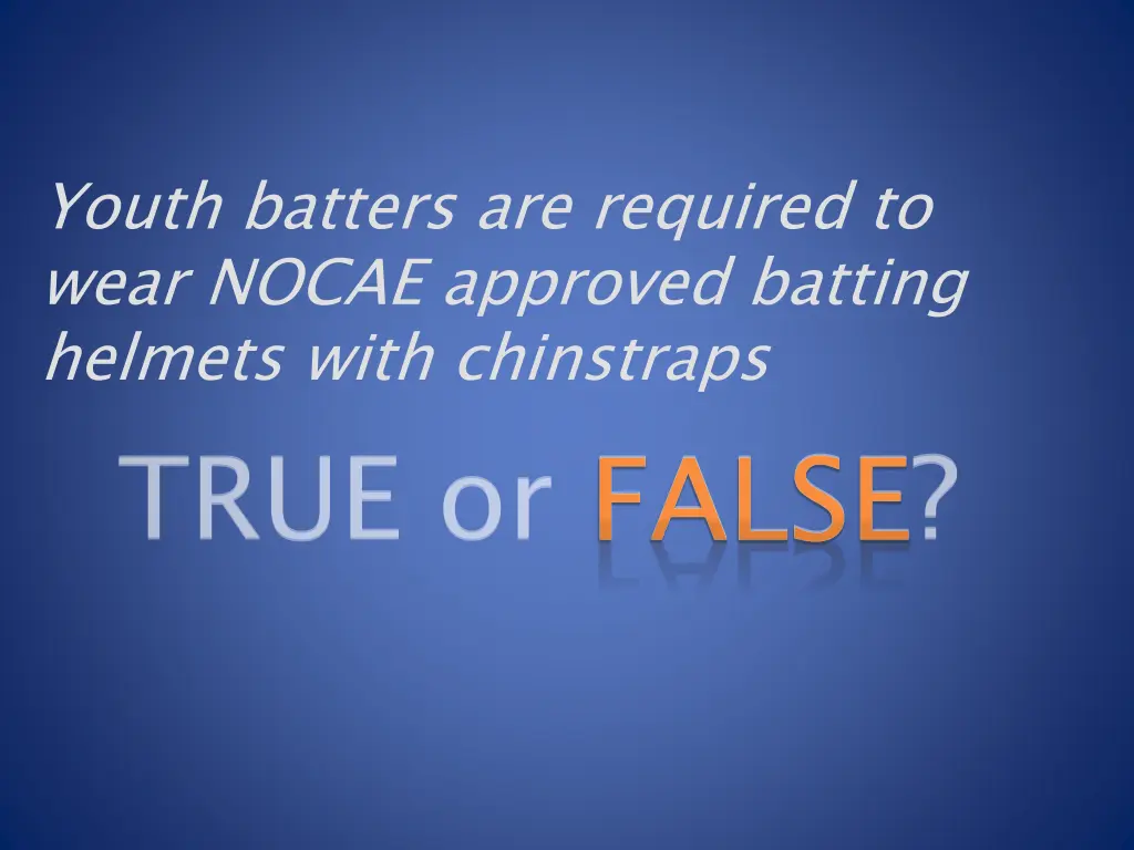 youth batters are required to wear nocae approved