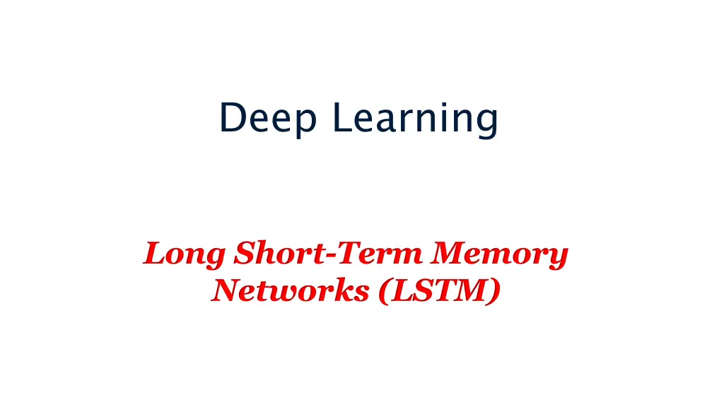 deep learning