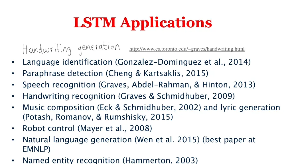 lstm applications