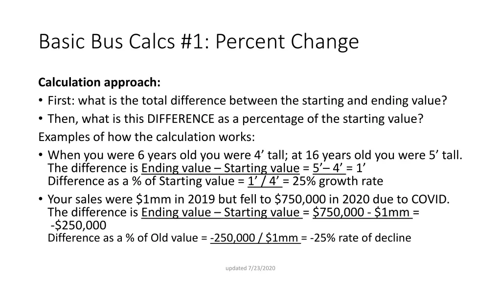 basic bus calcs 1 percent change 1