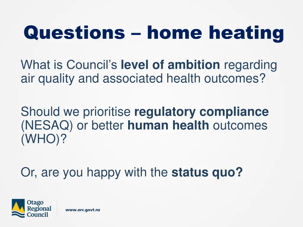 questions home heating