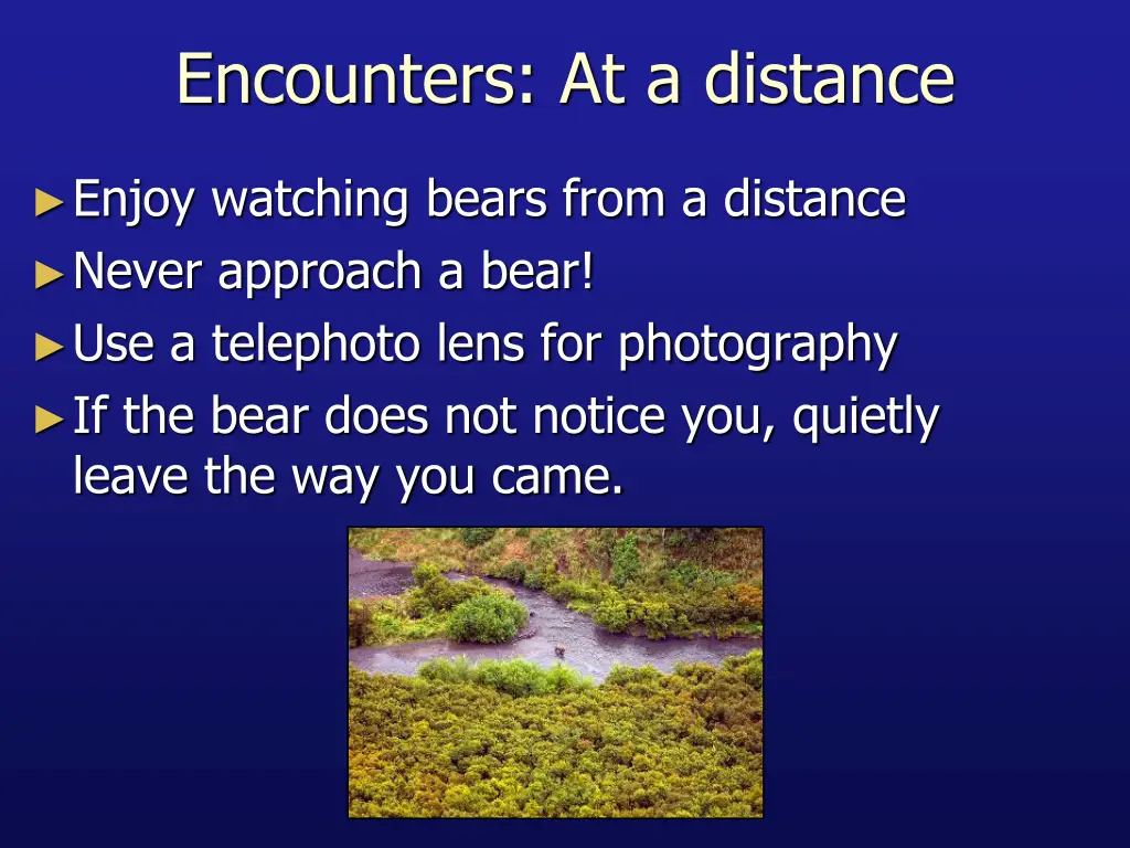 encounters at a distance