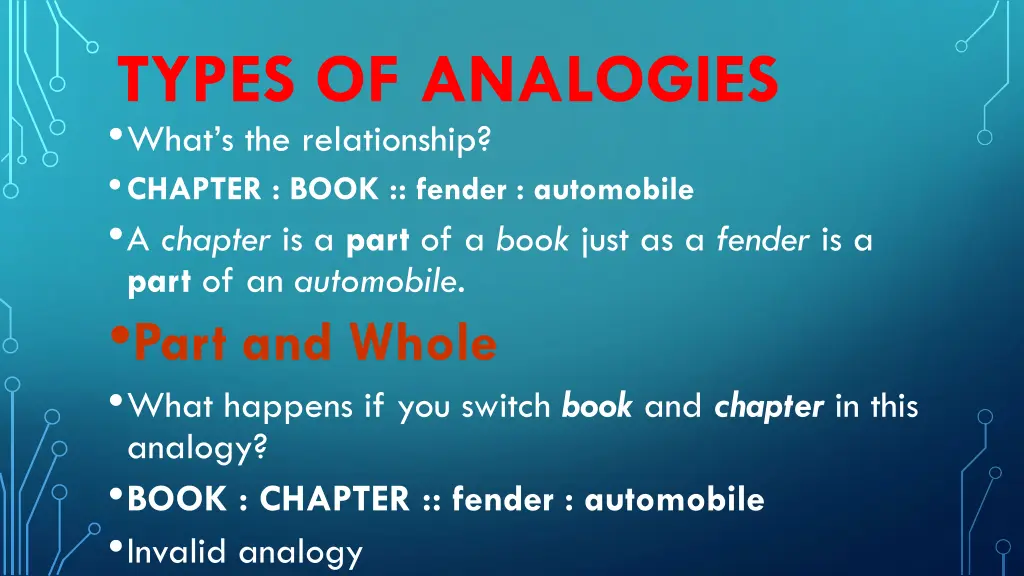 types of analogies what s the relationship