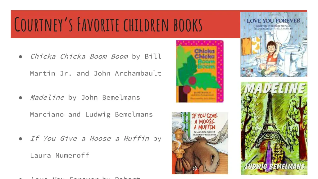 courtney s favorite children books