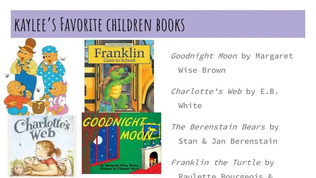 kaylee s favorite children books