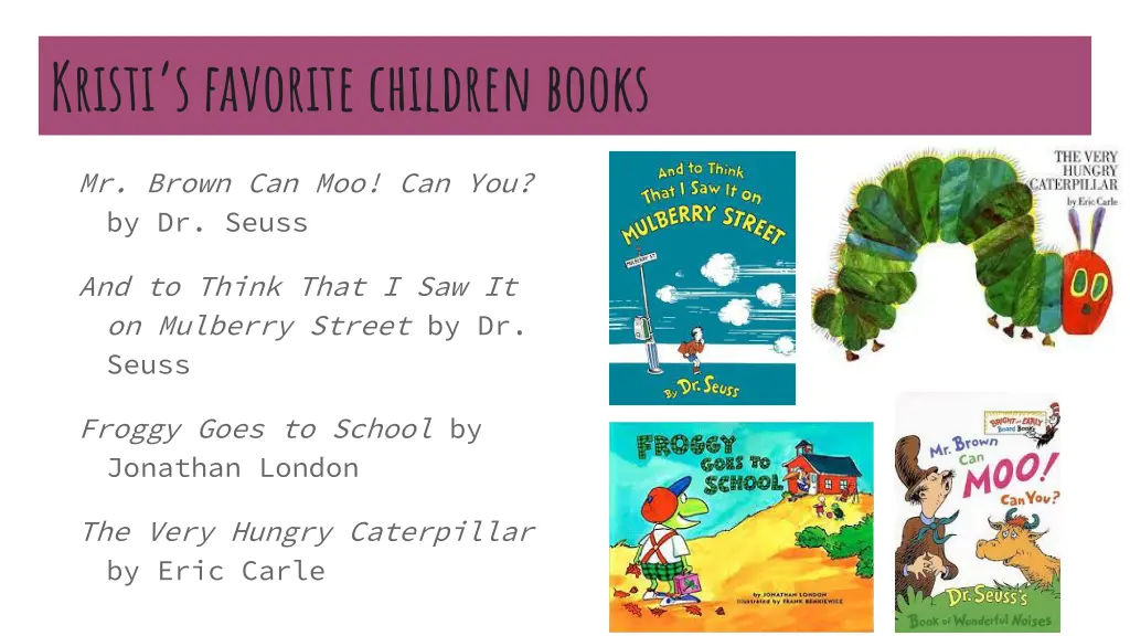 kristi s favorite children books