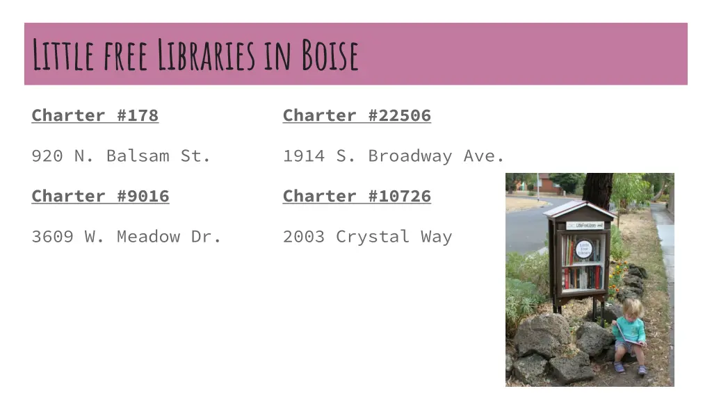 little free libraries in boise