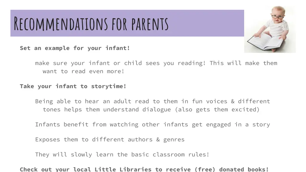 recommendations for parents