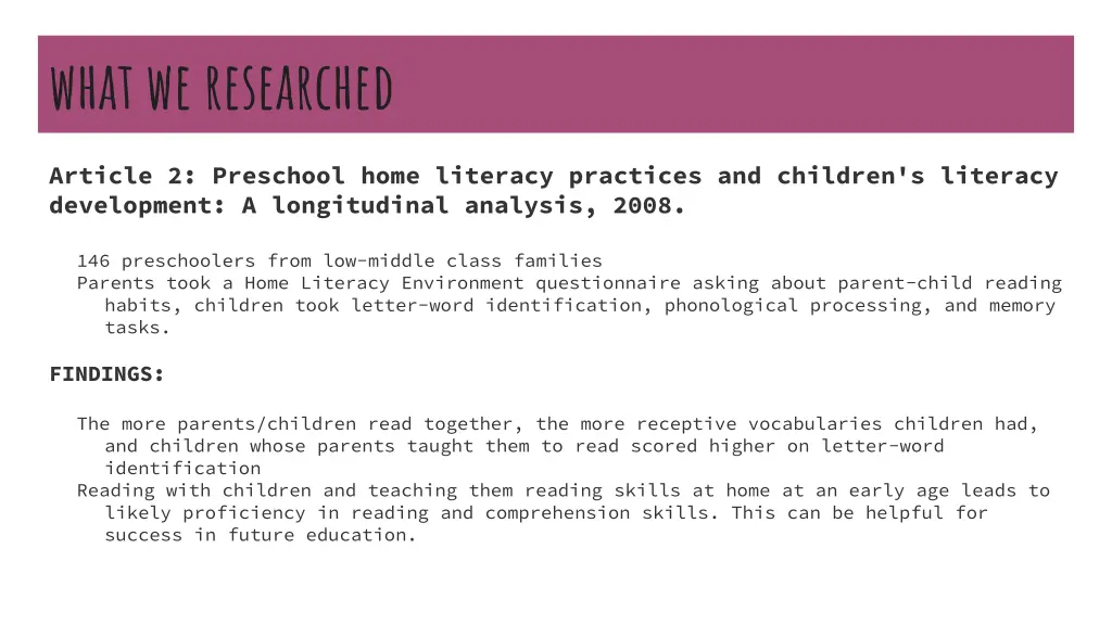 what we researched 1