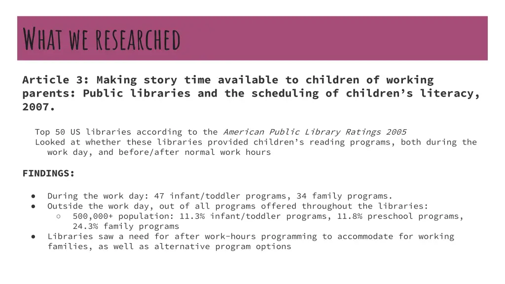 what we researched 2