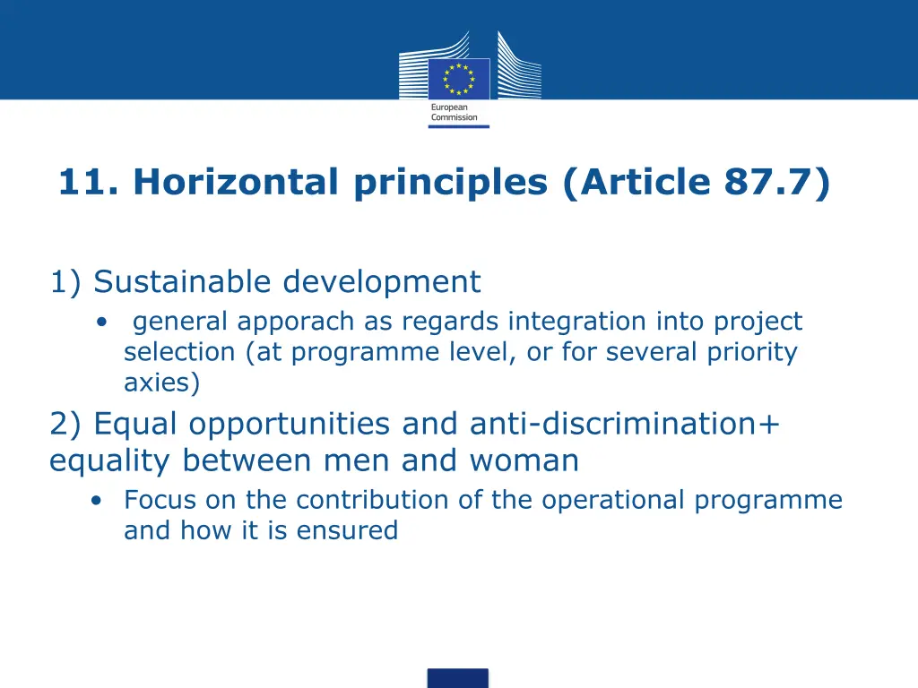 11 horizontal principles article 87 7