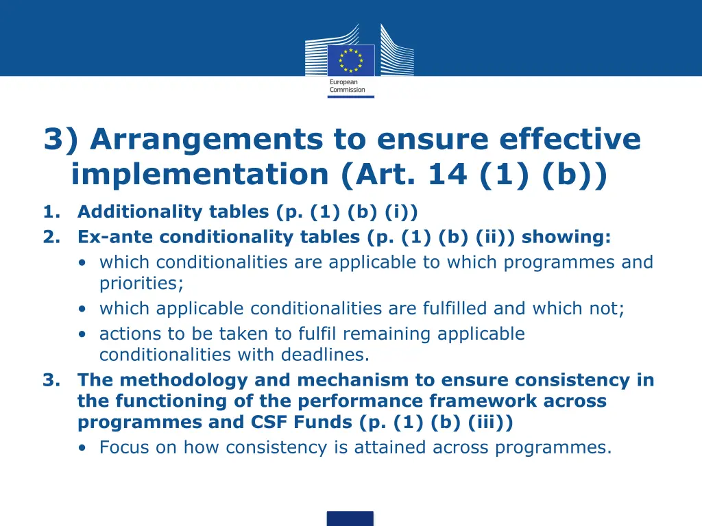 3 arrangements to ensure effective implementation