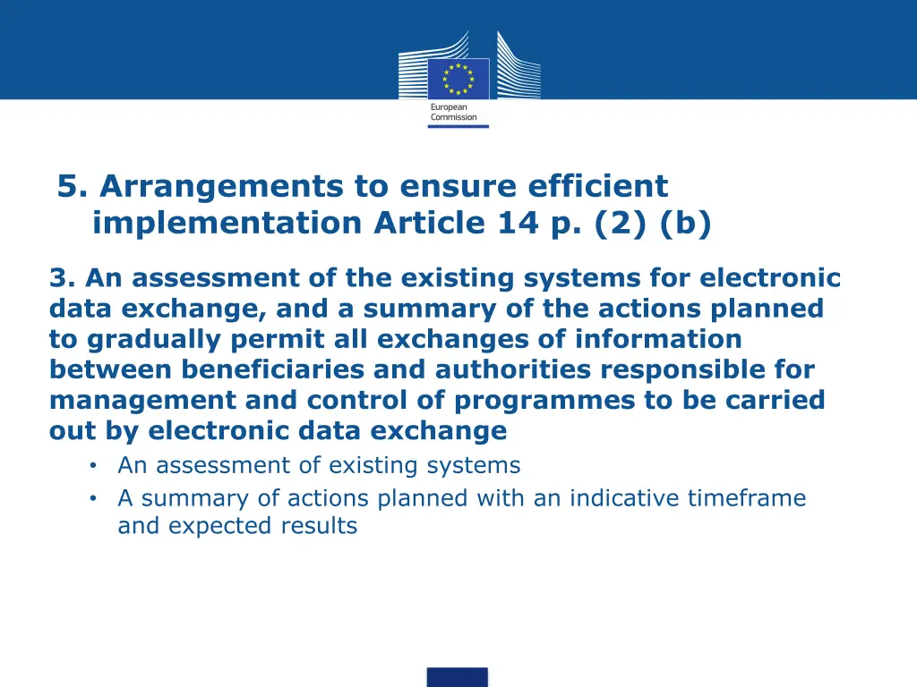 5 arrangements to ensure efficient implementation 1