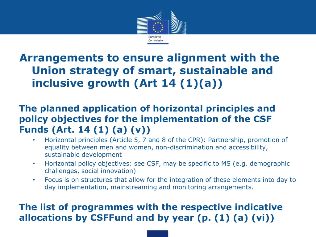 arrangements to ensure alignment with the union 1