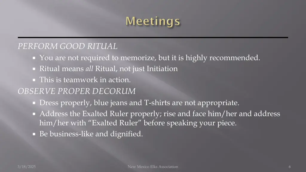 perform good ritual you are not required