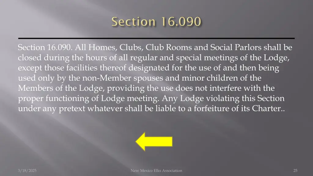 section 16 090 all homes clubs club rooms