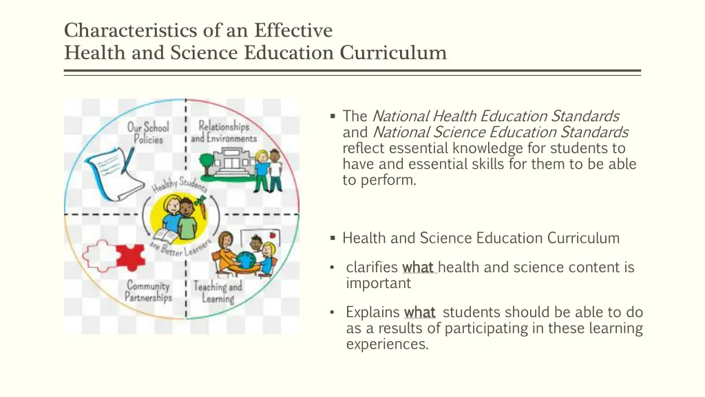 characteristics of an effective health