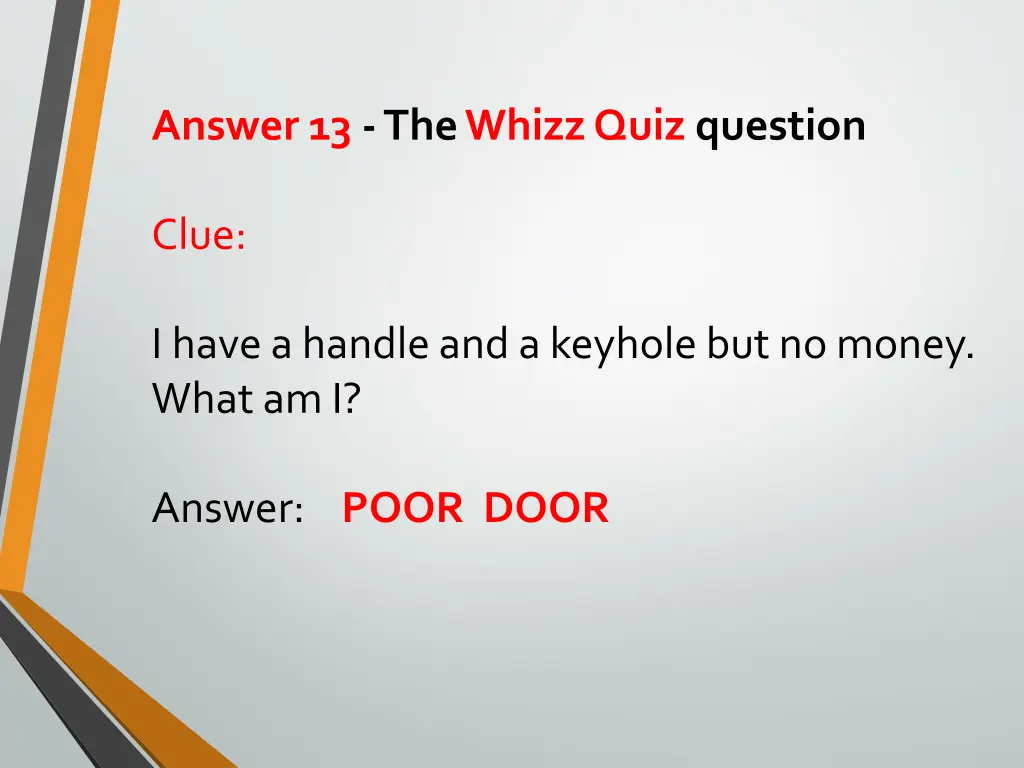 answer 13 the whizz quiz question