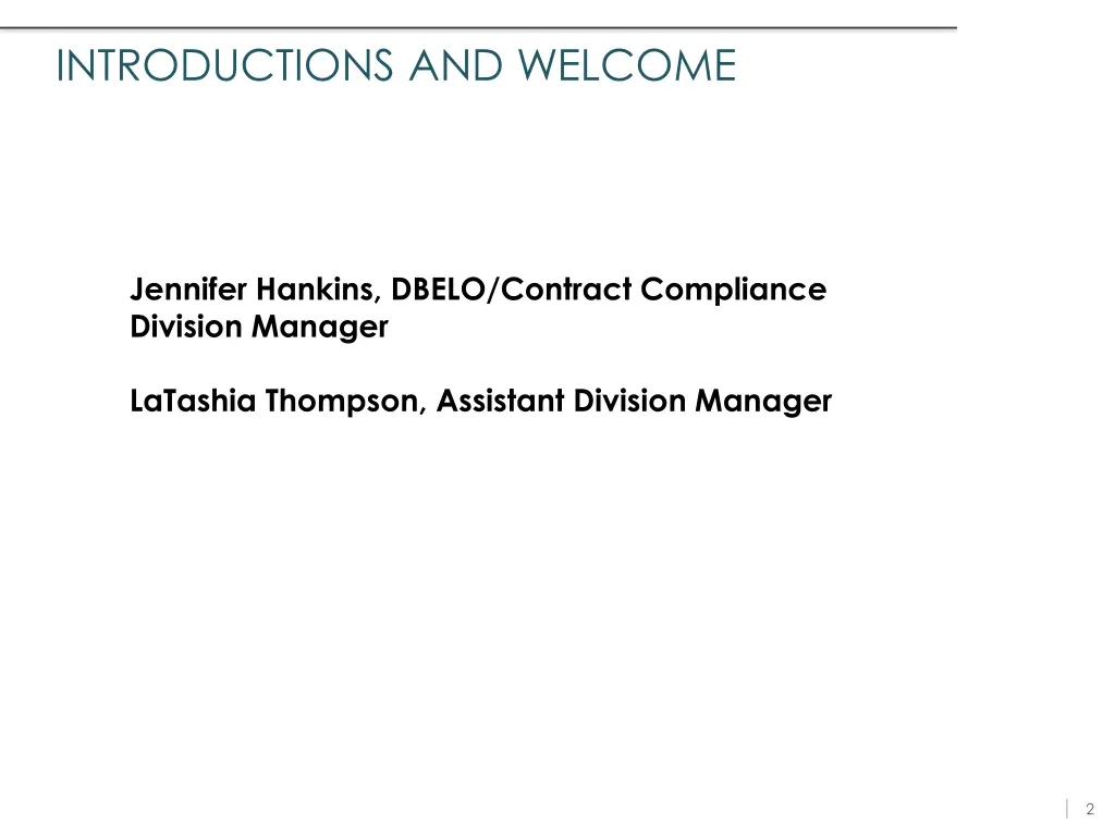 introductions and welcome