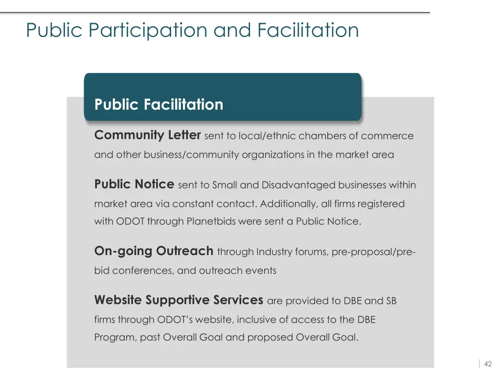 public participation and facilitation