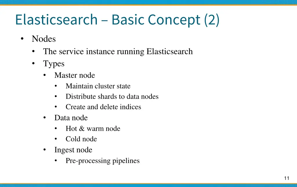elasticsearch basic concept 2 nodes the service
