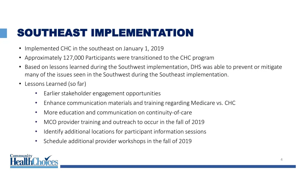 southeast implementation southeast implementation