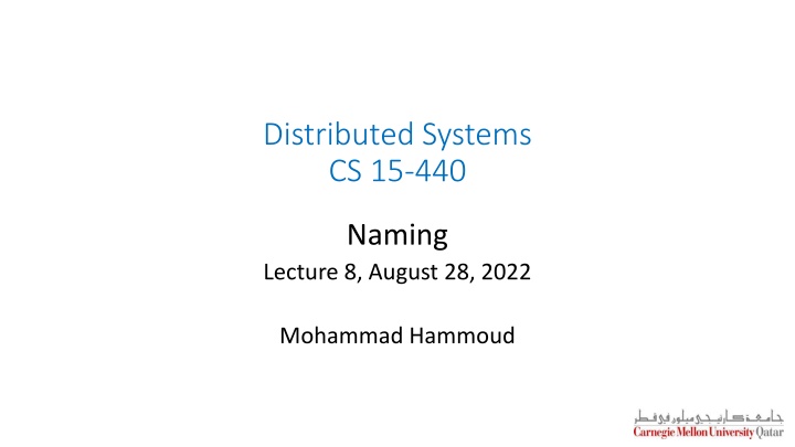 distributed systems cs 15 440