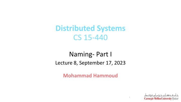 distributed systems cs 15 440