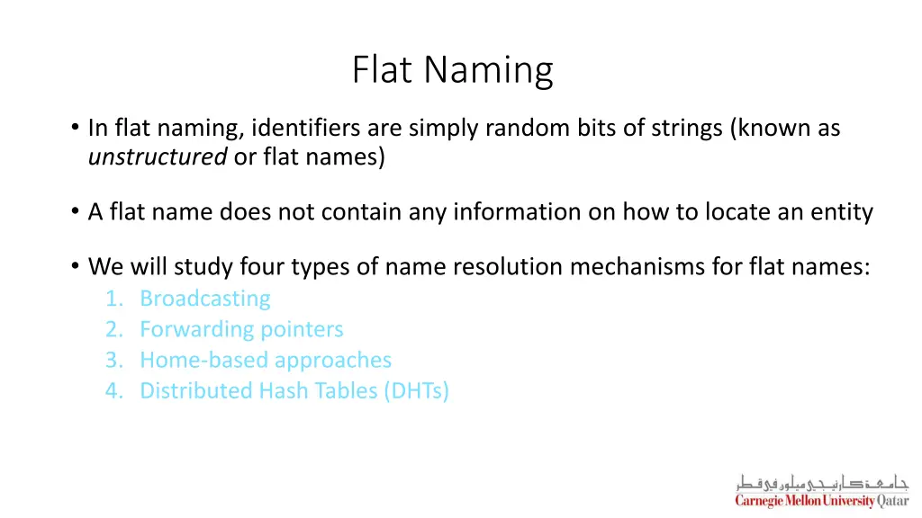 flat naming