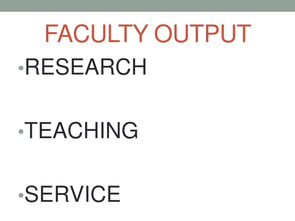 faculty output research
