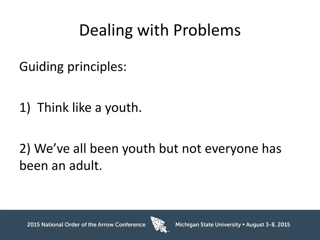 dealing with problems