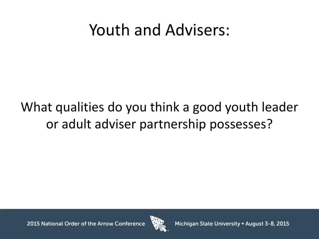 youth and advisers