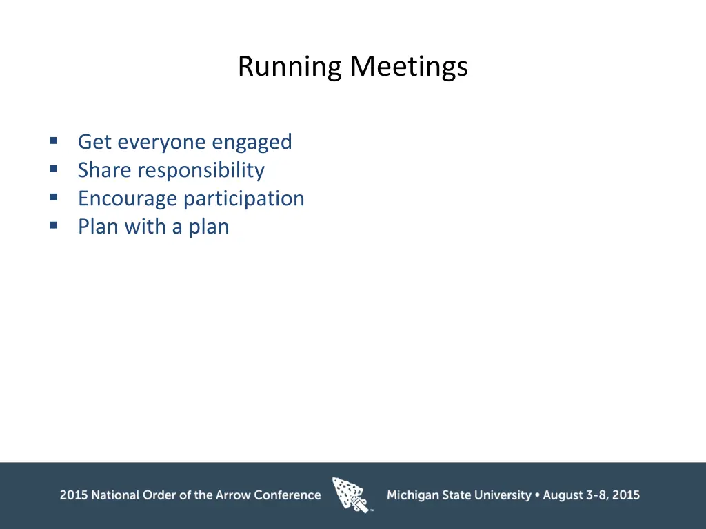 running meetings