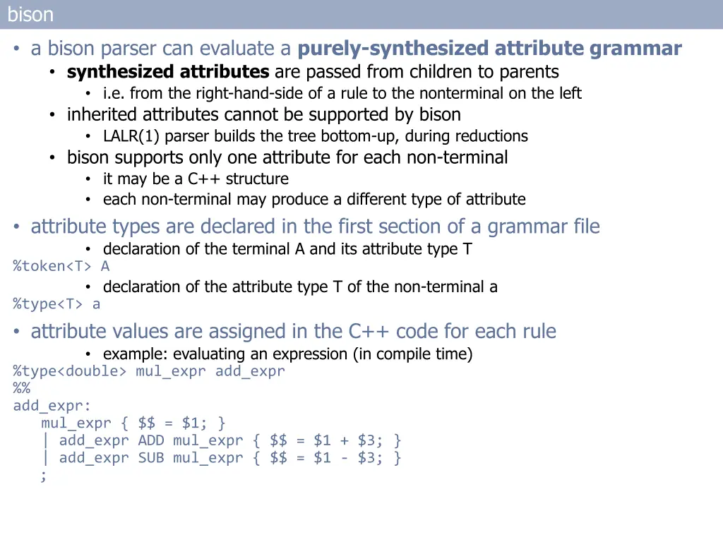 bison a bison parser can evaluate a purely