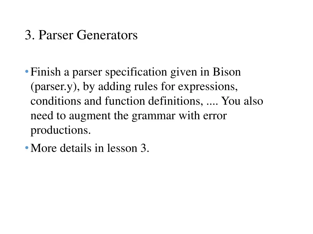 3 parser generators