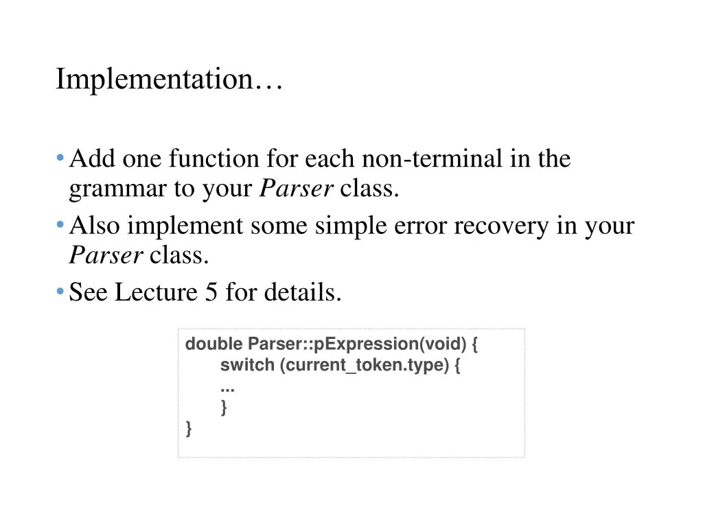 implementation