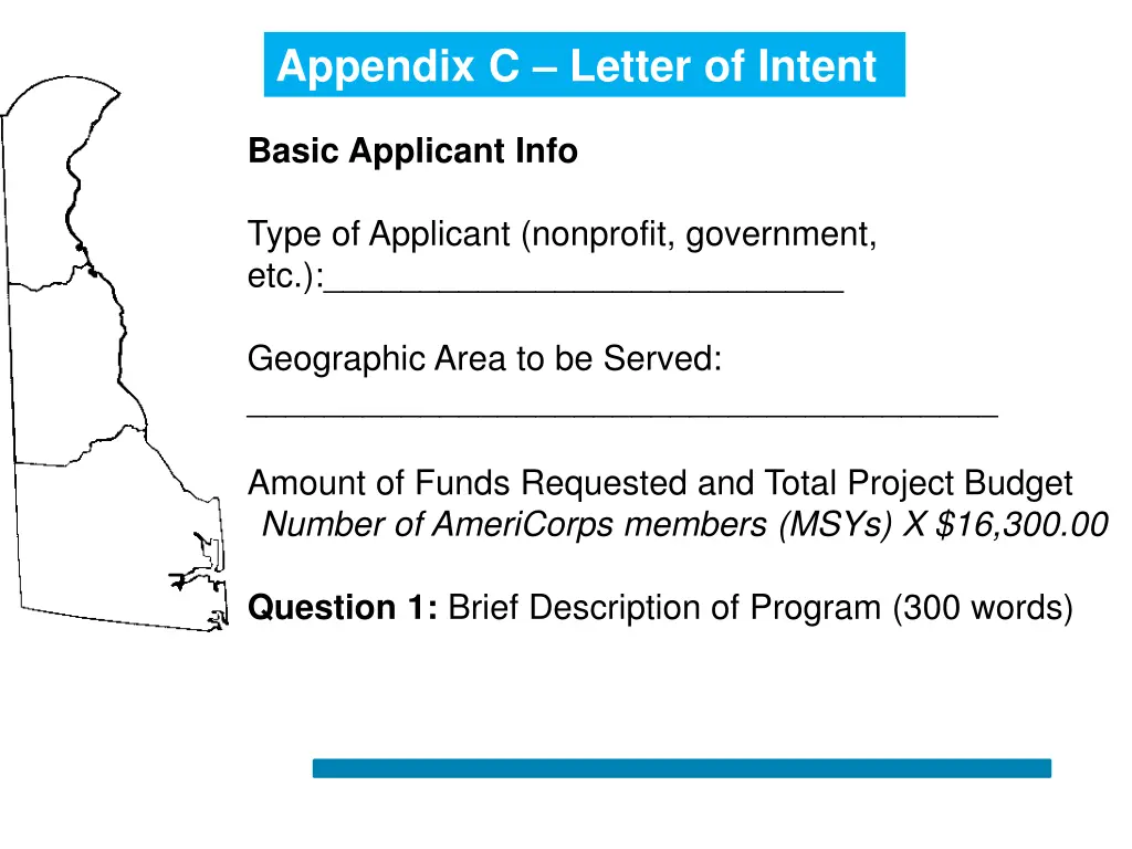 appendix c letter of intent