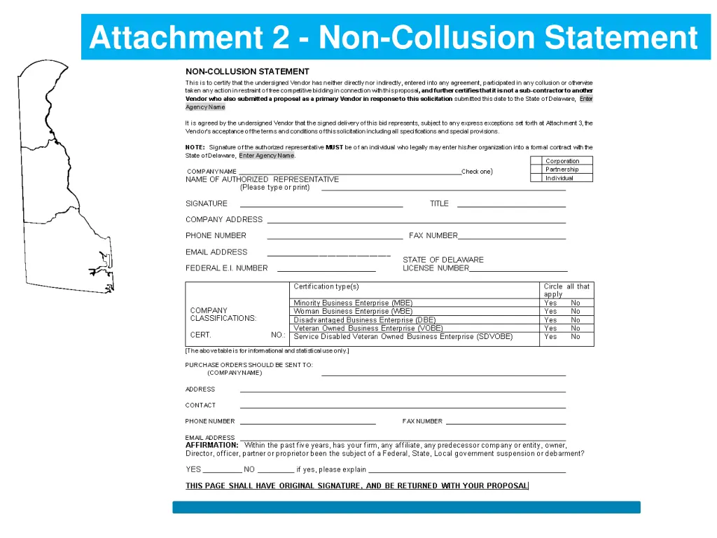 attachment 2 non collusion statement