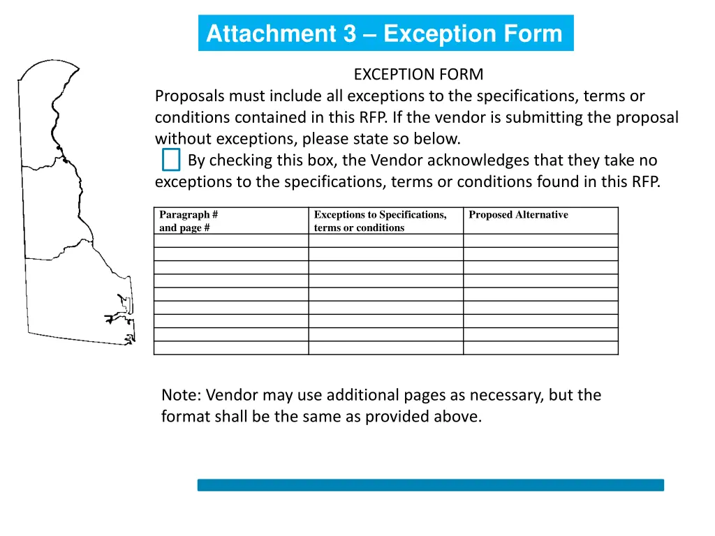 attachment 3 exception form