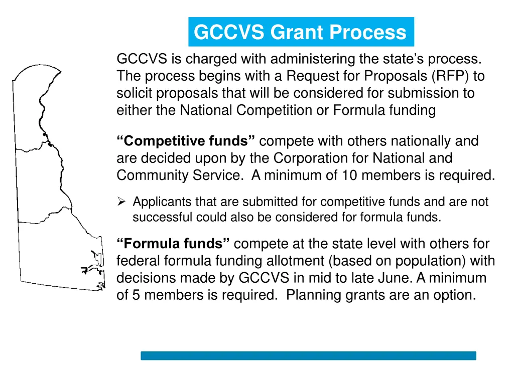 gccvs grant process gccvs is charged with