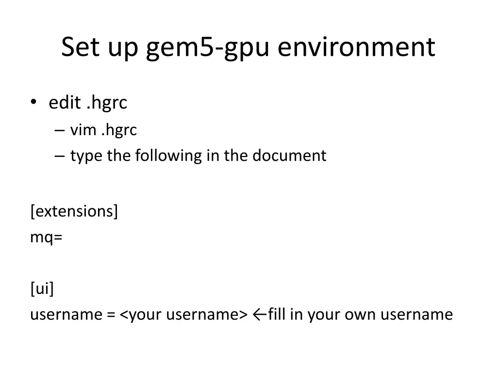 set up gem5 gpu environment 2