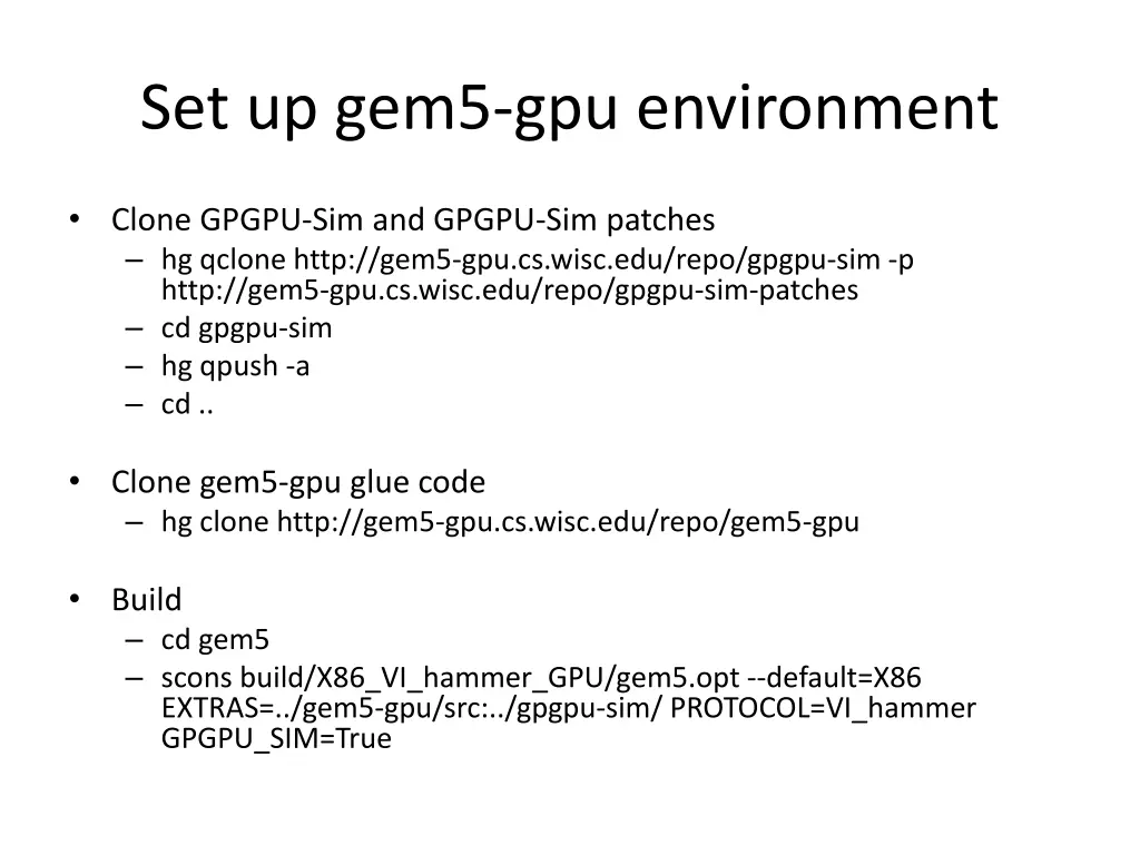 set up gem5 gpu environment 4