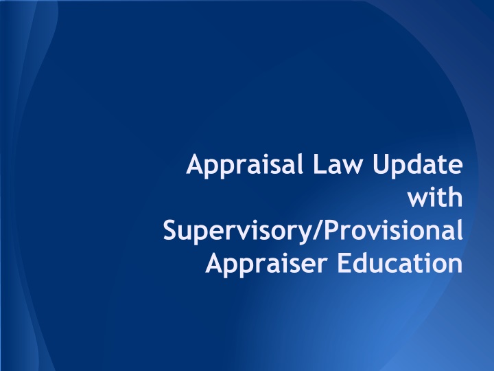 appraisal law update