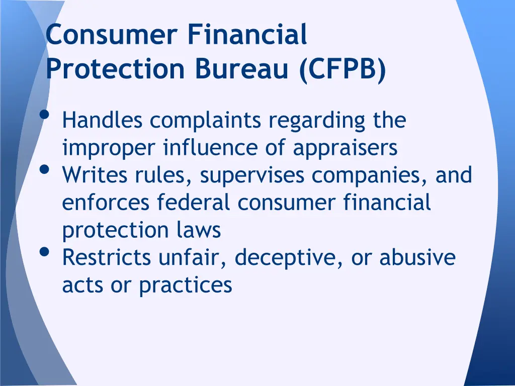 consumer financial protection bureau cfpb